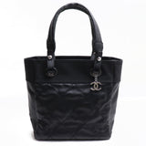 CHANEL Paris Biarritz Tote PM Bag Black A34208 Women's