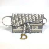 CHRISTIAN DIOR Oblique Embroidery Waist Pouch gray