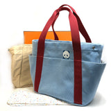 Hermes Panda pass pass bag bag in bag Tote Bag Brue Blue x Red