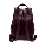 CELINE Vintage Logo Metal Fittings Calf Leather Genuine Rucksack Backpack Body Bag Purple 25744