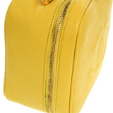 Chanel Caviar Skin Yellow Coco Mark 5th Series Vanity Bag Shoulder 0038 CHANEL