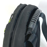 Chanel Sports line Backpack Backpack Black x neon yellow