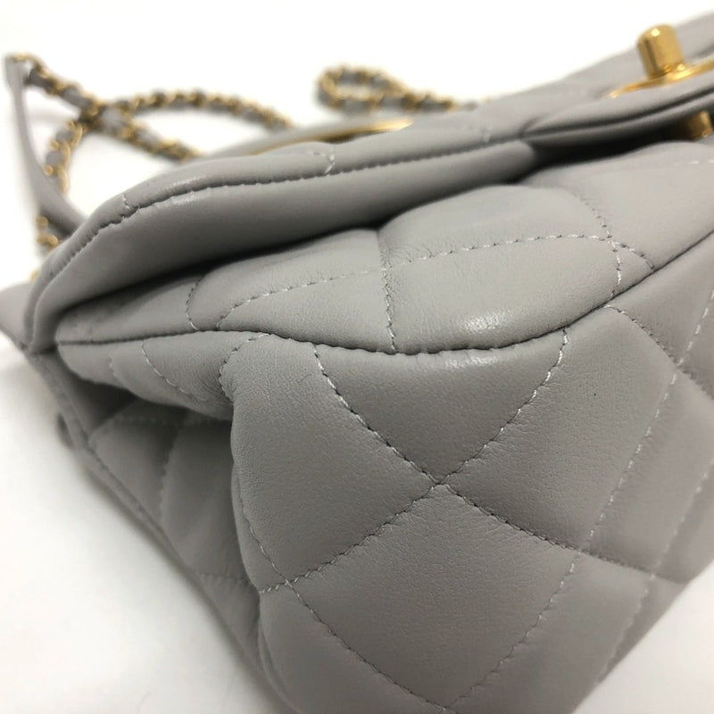 Chanel 2WAY Crossbody Shoulder Shoulder Bag gray GoldHardware