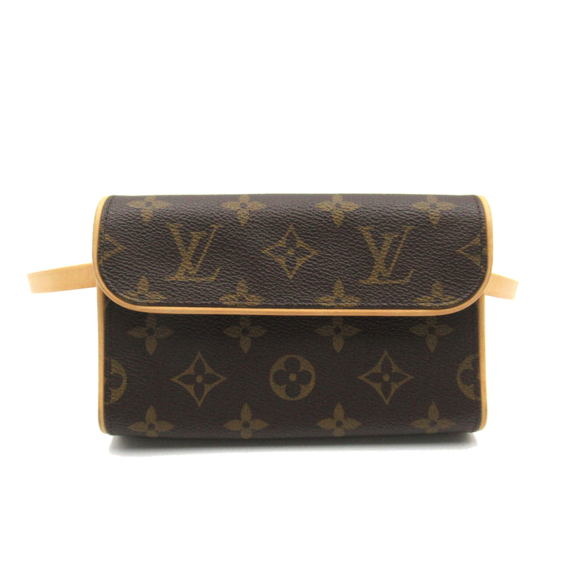 LOUIS VUITTON Florentine Pochette Waist Bag Body Bag Brown Monogram PVC coated canvas M51855