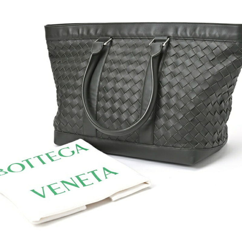 BOTTEGA VENETA Tote Bag 650431 Intrecciato Leather Khaki S-156234