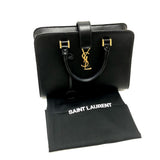 Saint Laurent Paris YSL Tote Bag Shoulder Bag Black GoldHardware