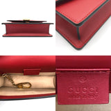 Gucci GUCCI Crossbody Shoulder Bag Sylvie Leather Red Women's 494646