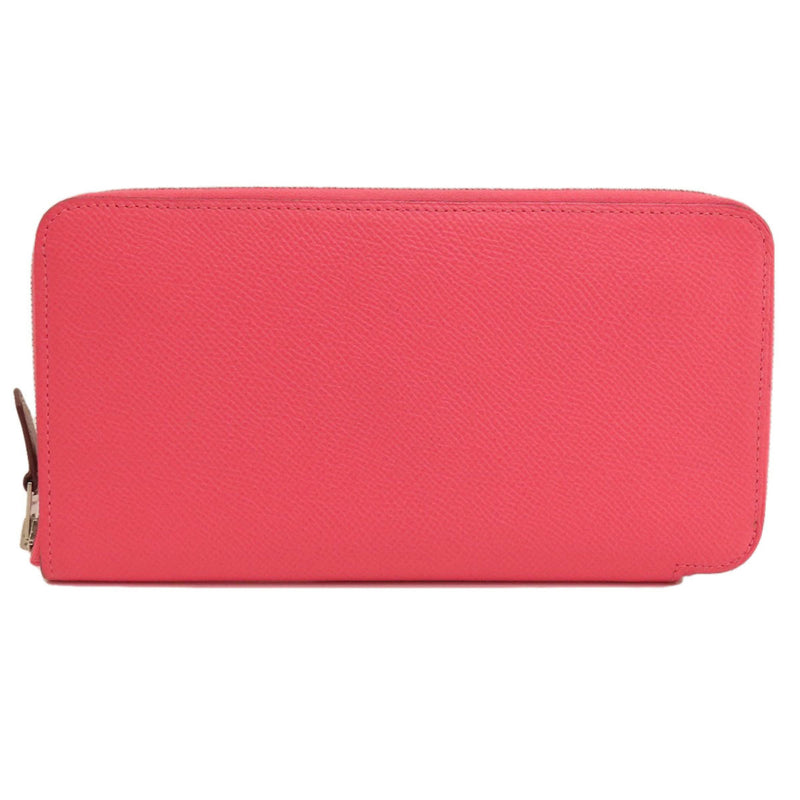 Hermes Azap Silk In Long Rose Azalee Wallet Epson Women's