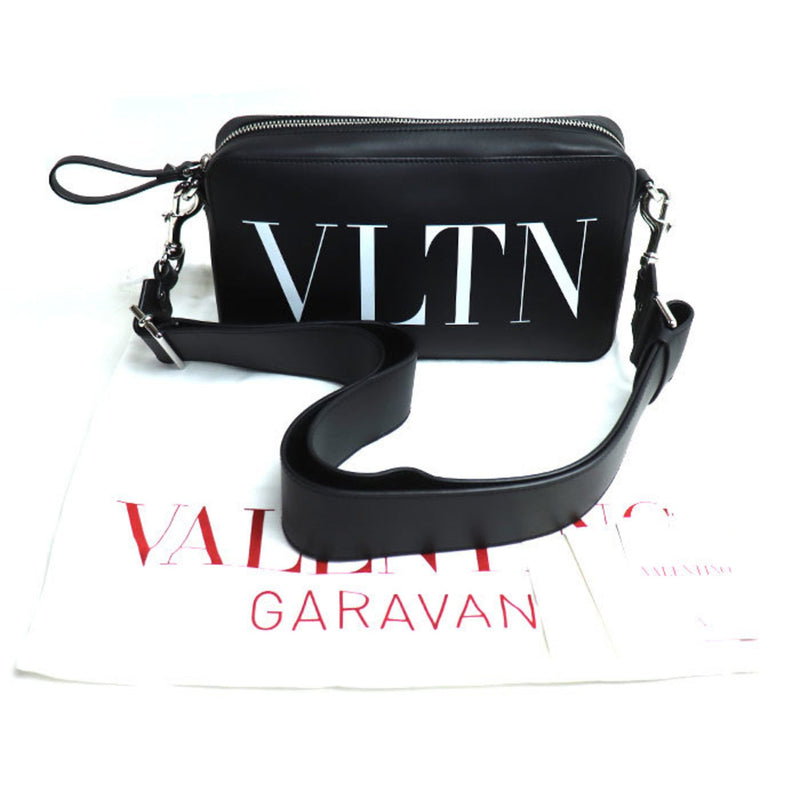 Valentino Garavani VLTN Leather Shoulder Bag Black 3Y2B0704WJW Men's Women's Unisex