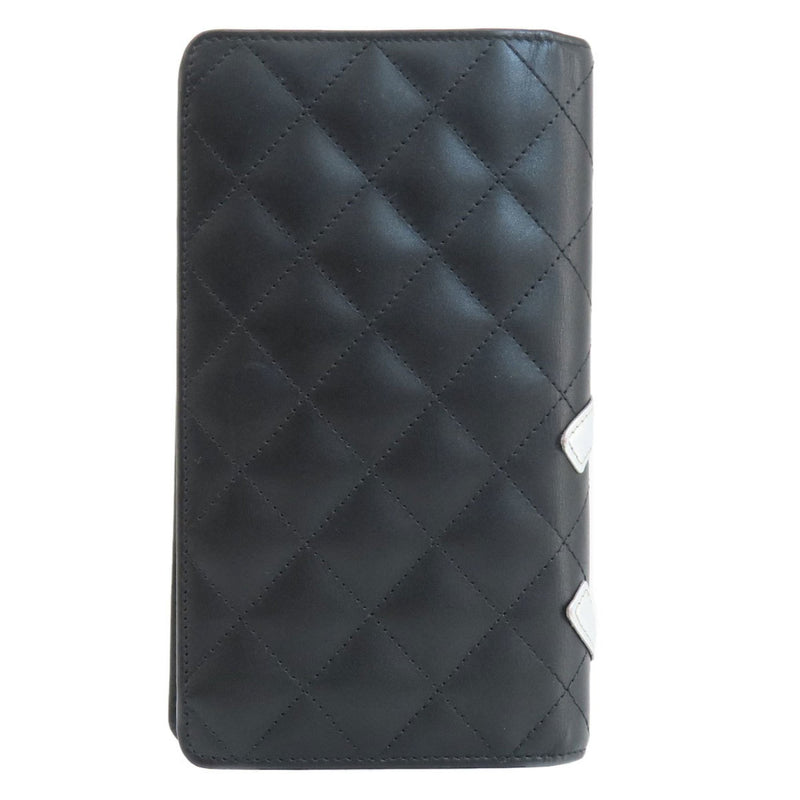 Chanel Cambon Line Long Wallet Calfskin Women's