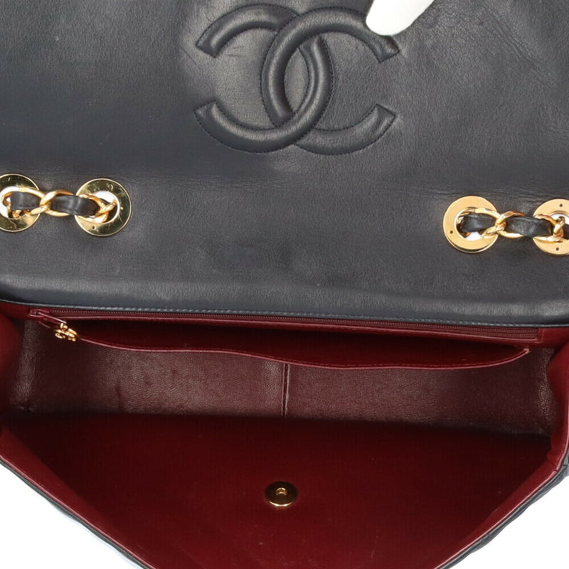 Chanel Deca Matelasse 34 Shoulder Bag Lambskin Black Women's CHANEL Chain