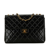 Chanel Matelasse 30 Coco Mark Chain Shoulder Bag Black Lambskin Women's CHANEL