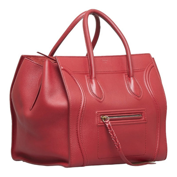 Celine Women's Leather Handbag,Tote Bag Red Color