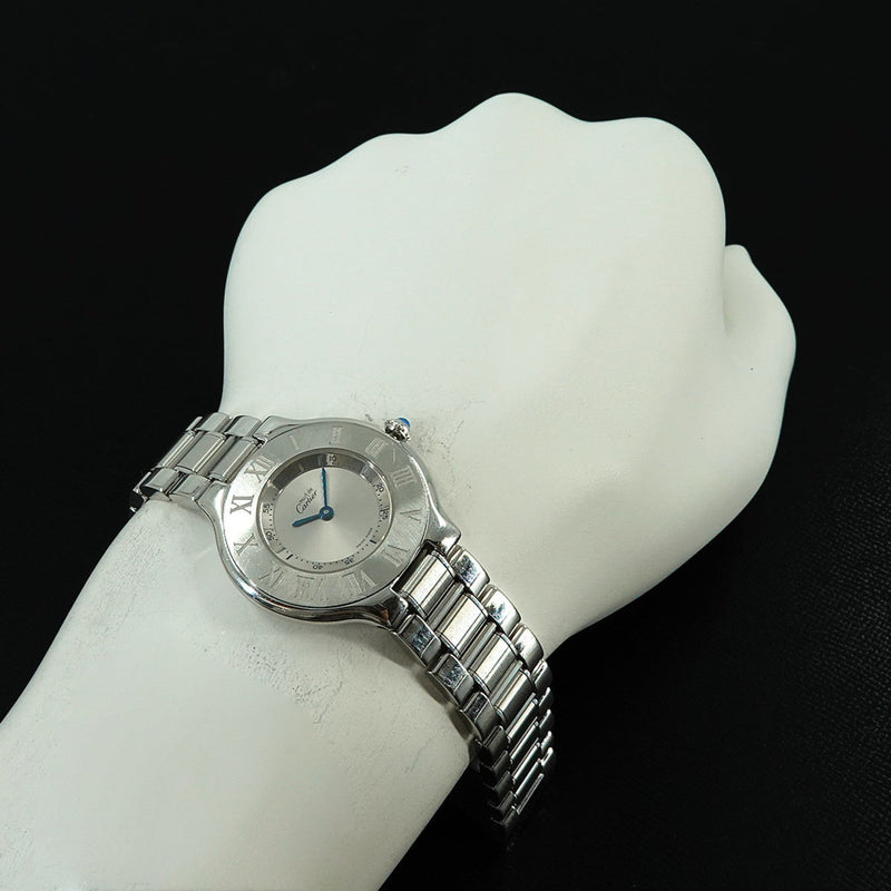 Cartier Must 21 Vantianne Boys Watch Silver Quartz Must21