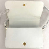 Celine Bag White Triomphe Cuile MA00/2 Full Flap Leather CELINE Shoulder Handbag Embossed Ladies