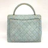 Chanel handbag denim stitching coco mark indigo blue CHANEL