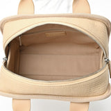 CHANEL Deauville Bowling Bag A92750 Canvas Leather Beige B-156120