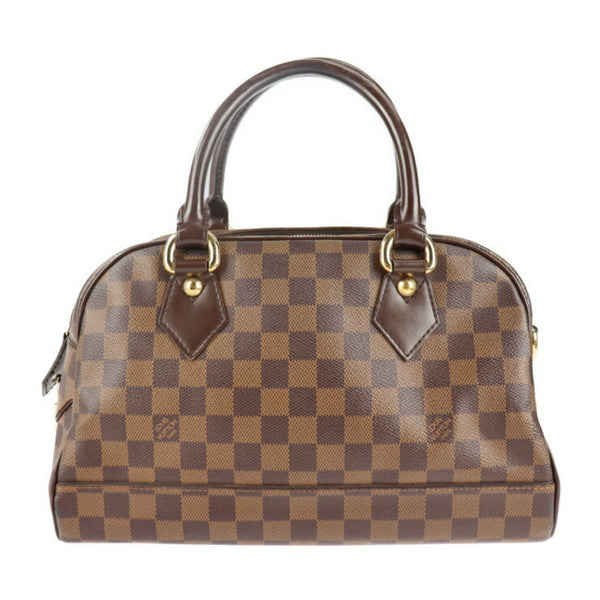 LOUIS VUITTON Louis Vuitton Duomo Handbag N60008 Damier Canvas Leather Ebene Mini Boston