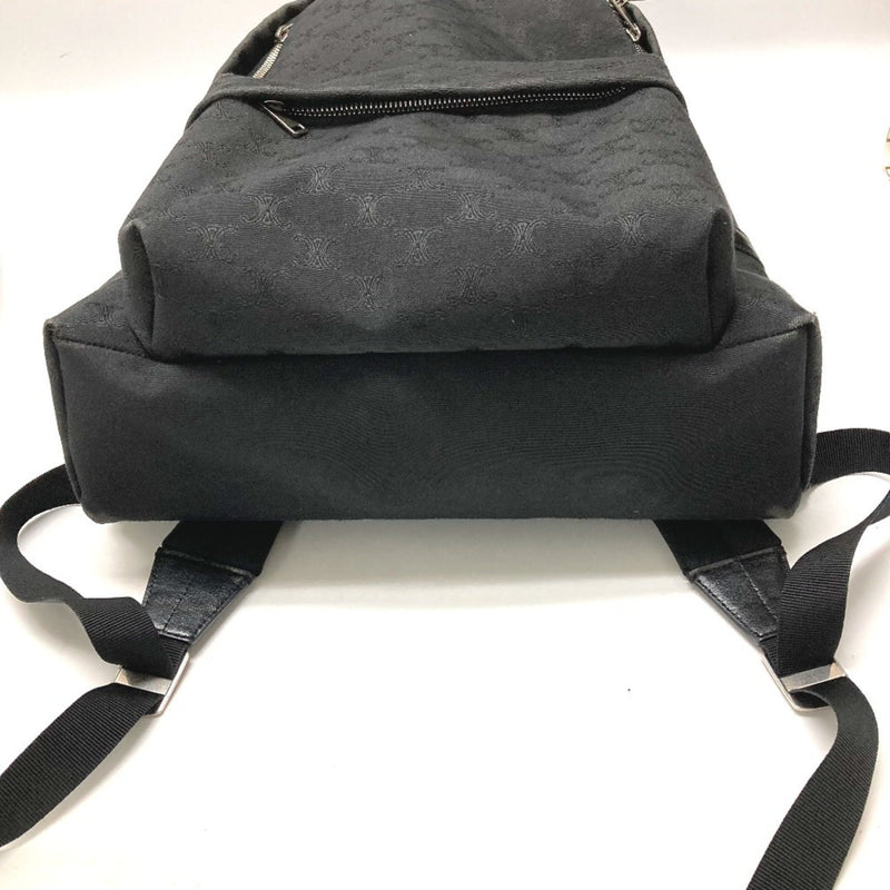 CELINE Triomphe Backpack Canvas Leather Men's Black