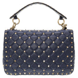 Valentino Garavani Rockstud Leather Navy Shoulder Bag