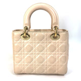 CHRISTIAN DIOR Mini 2WAY Hand Bag Pink Beige Beige