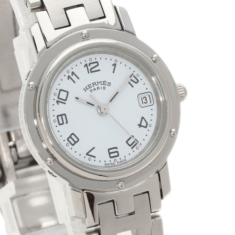 Hermes CL4.210 Clipper Watch Stainless Steel SS Ladies HERMES