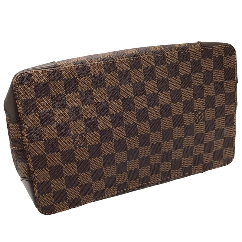 LOUIS VUITTON Louis Vuitton Damier Hampstead PM N51205 MI5008 Handbag Bag Tote Canvas Leather Brown G Hardware Ladies