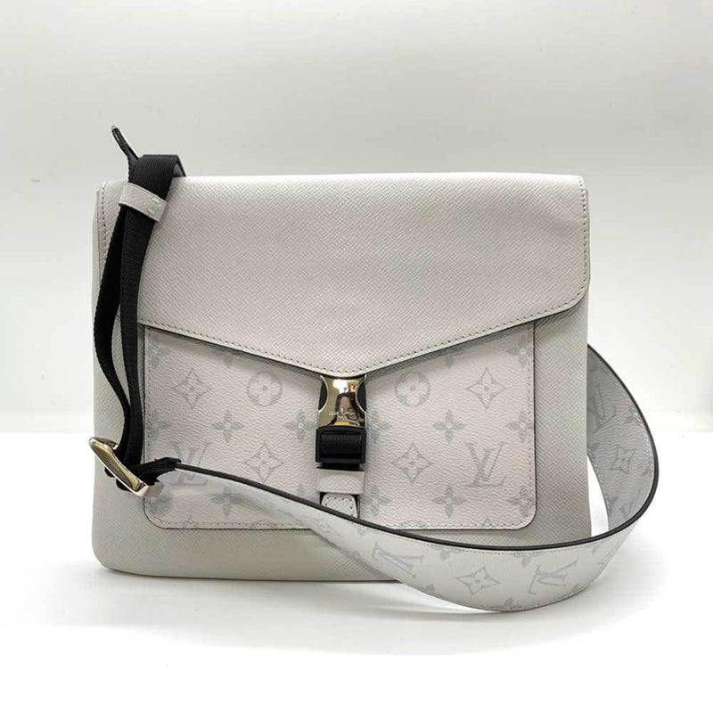 Louis Vuitton Bag Flap Antarctica White Shoulder Pochette Men Women Taigarama PVC x Leather M30411 LOUISVUITTON