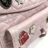 Christian CHRISTIAN DIOR Cannage Stardust Small Ginza limited Backpack Soft pink pink