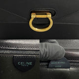 CELINE Celine hardware calf leather handbag tote bag black 23105