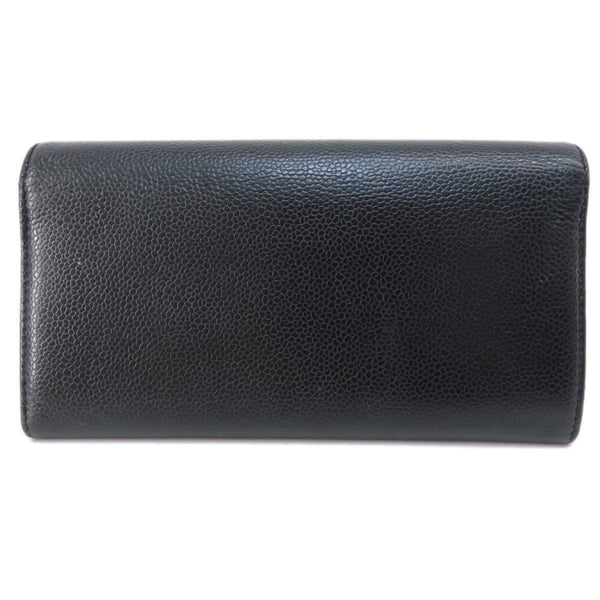 Chanel Coco Mark Long Wallet Caviar Skin Women's CHANEL