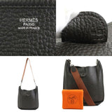 Hermes HERMES Shoulder Bag Evelyn 2GM Leather Dark Gray Brown Unisex