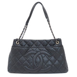 CHANEL Coco Mark Matelasse Tote Bag Soft Caviar Skin Women's