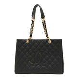 Chanel Coco Mark Matelasse GST Tote Bag Caviar Skin Black A50995