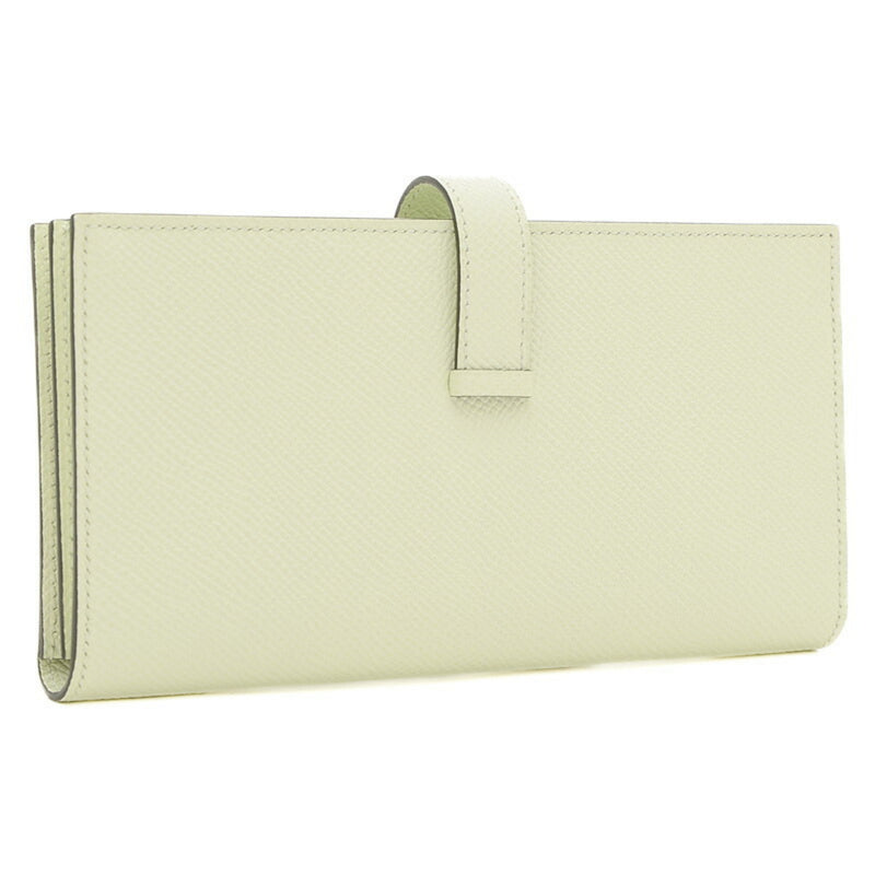 Hermes Bearn Soufflet Bi-fold Long Wallet Epson Vert Fizz B Stamp