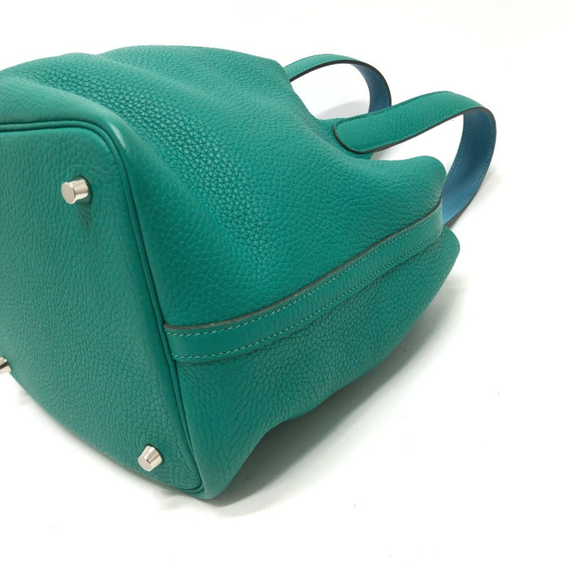 Hermes Bag Hand Bag Vervelon Green SilverHardware