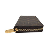 LOUIS VUITTON Long Wallet Monogram Round Zipper M42616 Louis Vuitton Brown LV