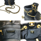 CHANEL Rucksack Backpack Small Matelasse Quilted Leather Black Women's AS3947