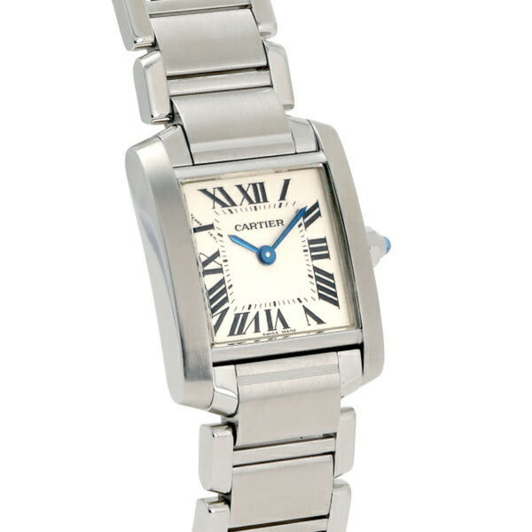 Cartier Tank Francaise SM W51008Q3 Silver Dial Wristwatch for Women