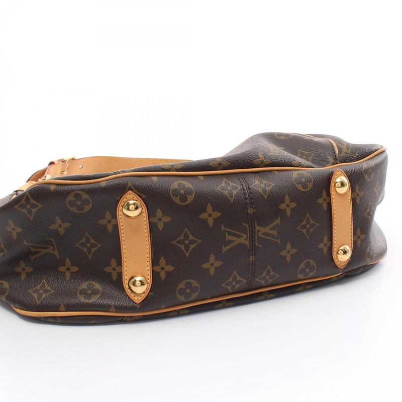 Louis Vuitton Galliera PM Monogram Shoulder Bag, Coated Canvas, Leather, Women's, Brown, M56382