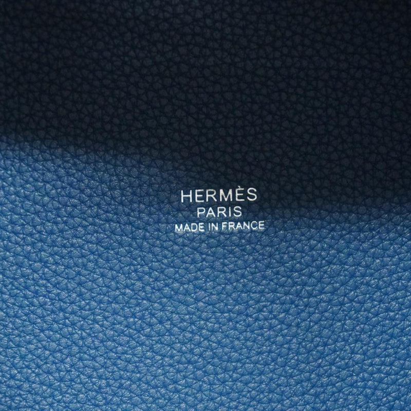 Hermes Handbag Picotan Lock PM Z Engraved Taurillon Maurice Deep Blue Ladies