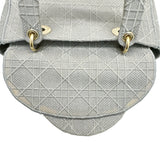 Christian Dior LADY D-LITE Medium Bag Cannage Embroidery Gray M0565OREY_M950 Embroidered Shoulder Handbag Women's