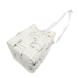 Bottega Veneta Small Cassette Baguette Bag Women's Leather Shoulder Bag White