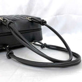 Chanel Boston bag f-21268 Black Cambon A25171 Bowling Lambskin 10 series CHANEL Coco mark black Ladies