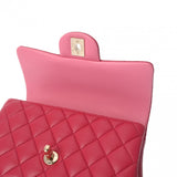 CHANEL Chanel Matelasse Chain Shoulder Pink Red Champagne AS2431 Women's Lambskin Bag