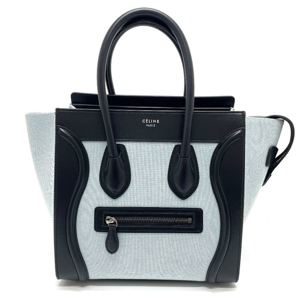 CELINE 167792 Bag Tote Bag Hand Bag Aqua Blue x Black