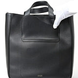 Dior Saddle Tote Bag Leather Black S-155998