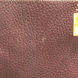 HERMES Kelly 35 Brown Chocolat Fjord leather Calfskin (cowhide)