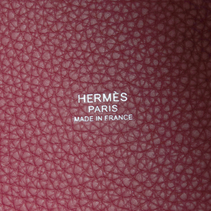 Hermes Picotan Lock MM Red Handbag Taurillon Women's HERMES