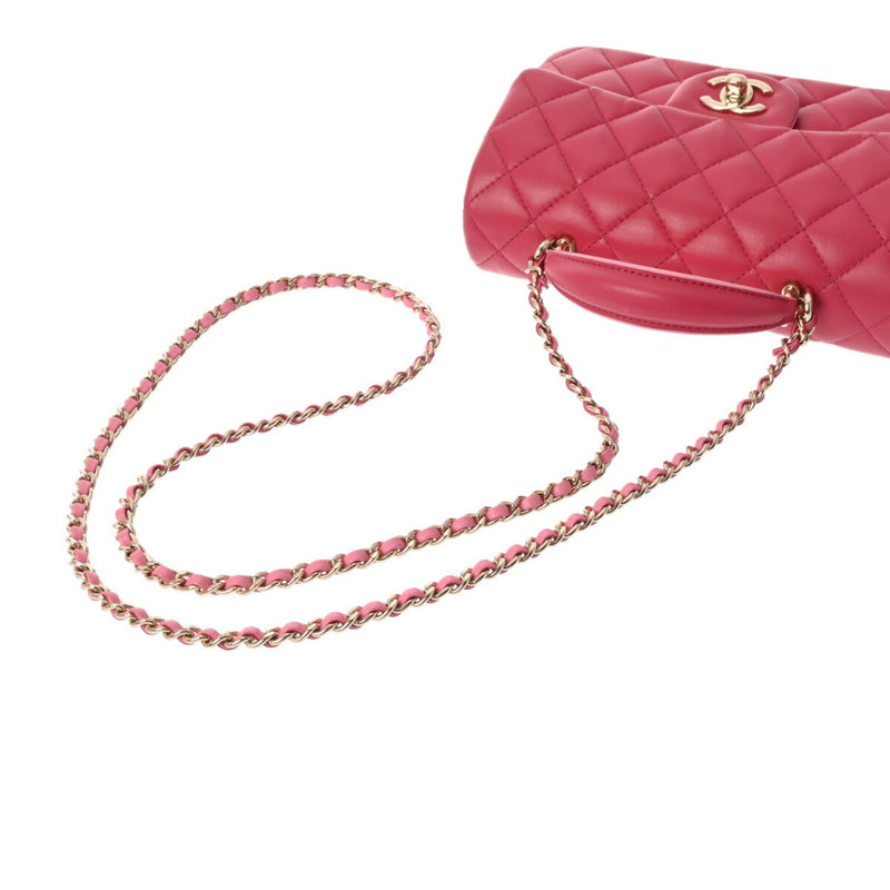 CHANEL Chanel Matelasse Chain Shoulder Pink Red Champagne AS2431 Women's Lambskin Bag